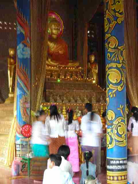 Wat Kraom.  2006 Pchum Ben Festival.  Buddhist Temples in SihanoukVille, Cambodia.